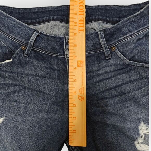 HUDSON DISTRESSED SLIM BLUE JEANS SIZE 30 - Picture 4 of 8